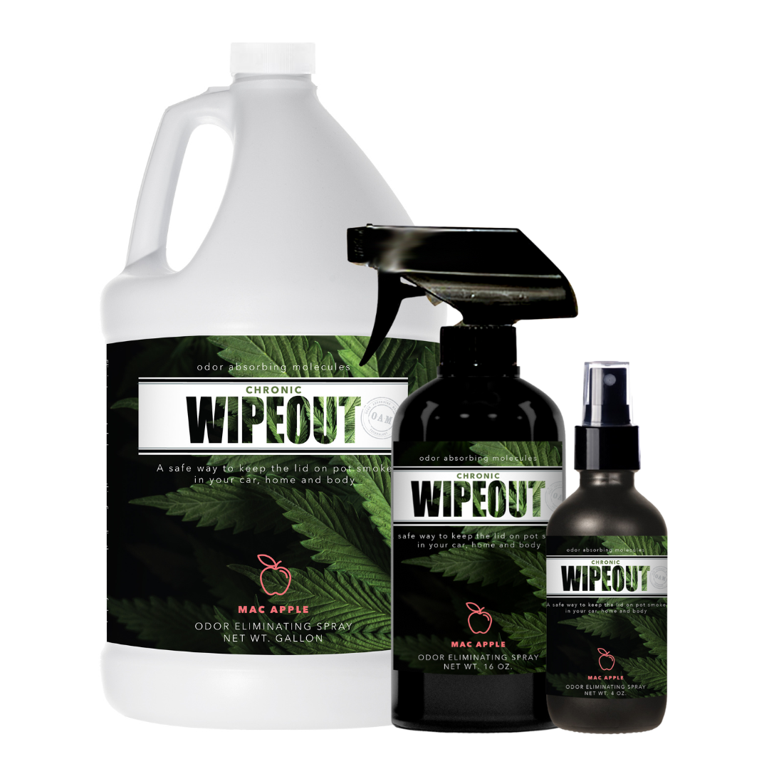 Triple Pack Gallon, 16 oz, and 4 oz Bundle Smoke Odor Eliminating Spray Chronic Wipeout