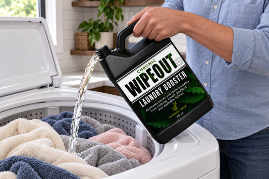 why do my towels smell after washing, towels smell musty after washing, towel odor eliminator, how to get weed smell out of towels, laundry booster for towels