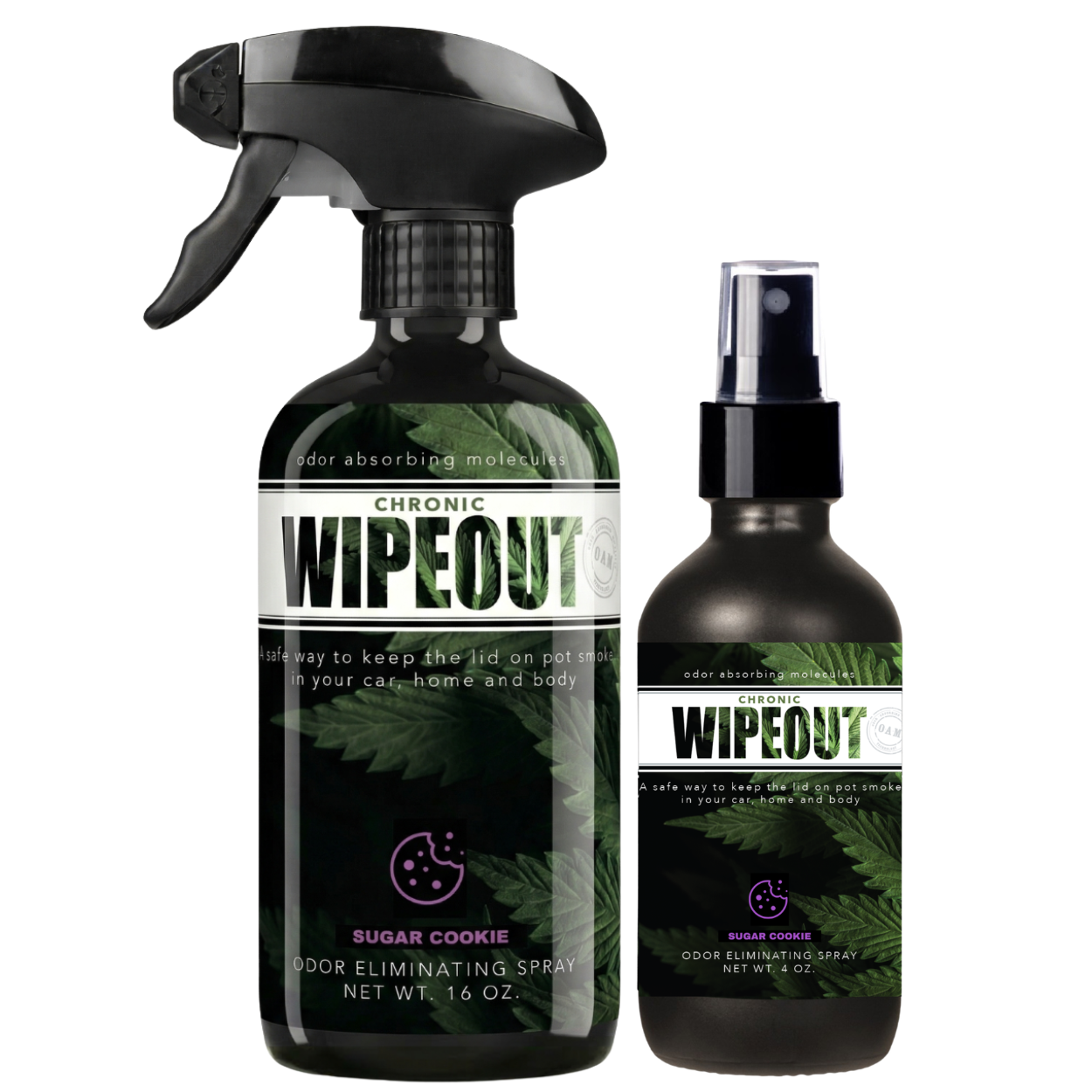 Twin Pack 16 oz and 4 oz Bundle | Smoke Odor Eliminating Spray Chronic Wipeout