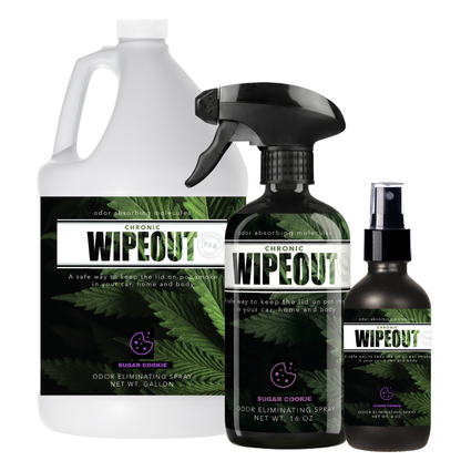 Triple Pack Gallon, 16 oz, and 4 oz Bundle Smoke Odor Eliminating Spray Chronic Wipeout