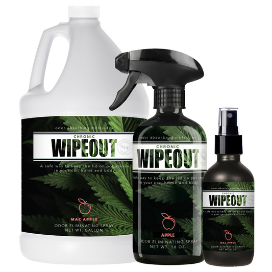 Triple Pack Gallon, 16 oz, and 4 oz Bundle Smoke Odor Eliminating Spray Chronic Wipeout