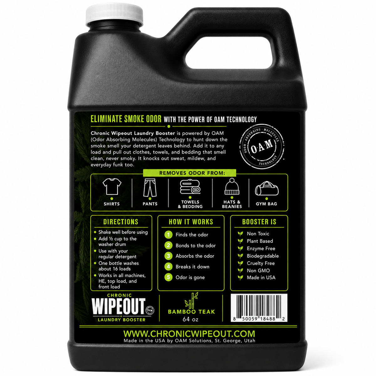 Chronic Wipeout Laundry Booster | Bamboo Teak, 64 oz