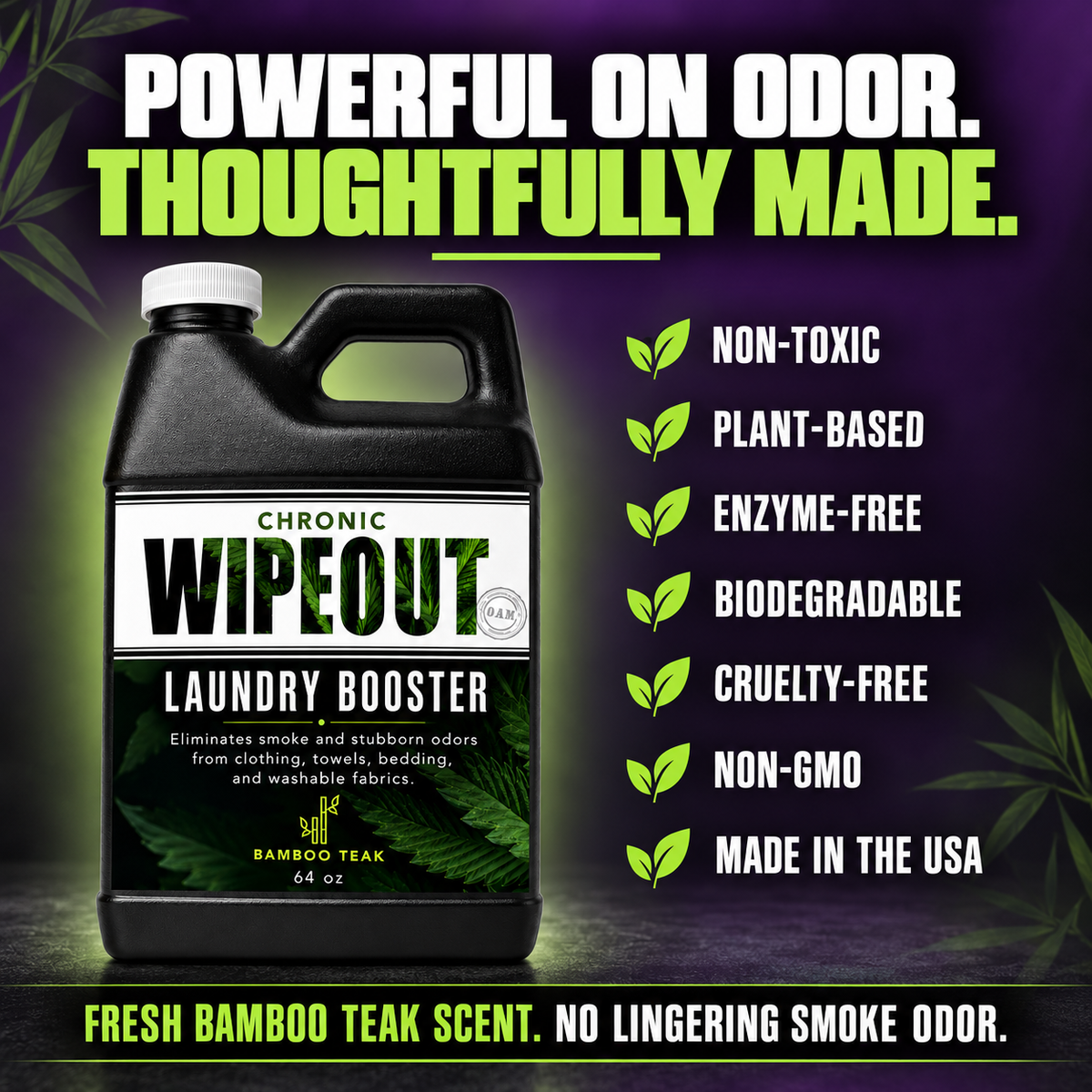 Chronic Wipeout Laundry Booster | Bamboo Teak, 64 oz